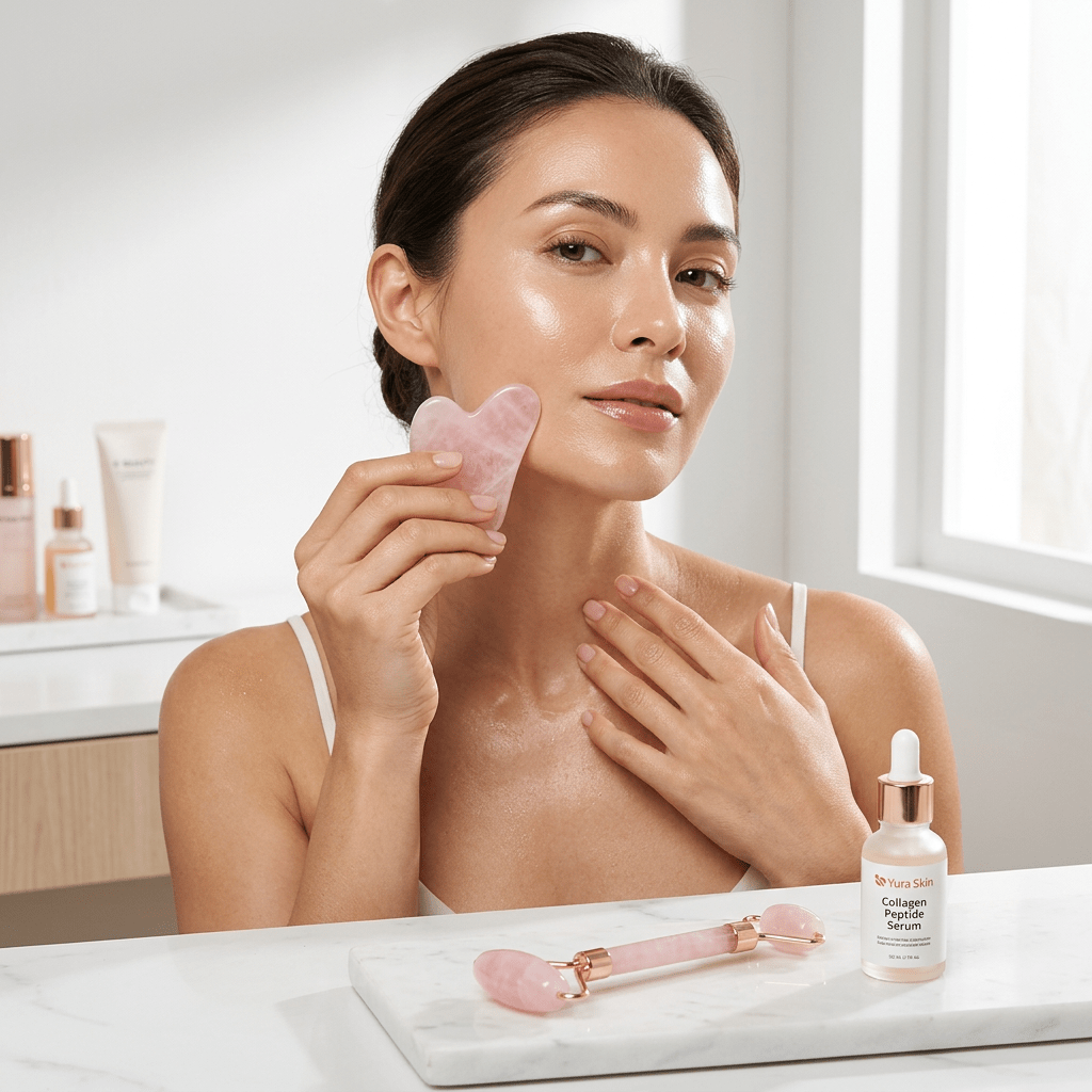 Jade Roller & Gua Sha Tool - 110g - Yura Skin